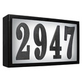 Qualarc Serrano (Standard) Lighted Address Plaque w/LED Lights (Black frame ) SRST-AB60-LED-BLK